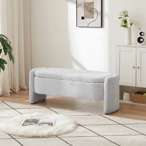 Bella Depot Ottoman Oval Storage Bench with Large Storage Space - 1 of 4