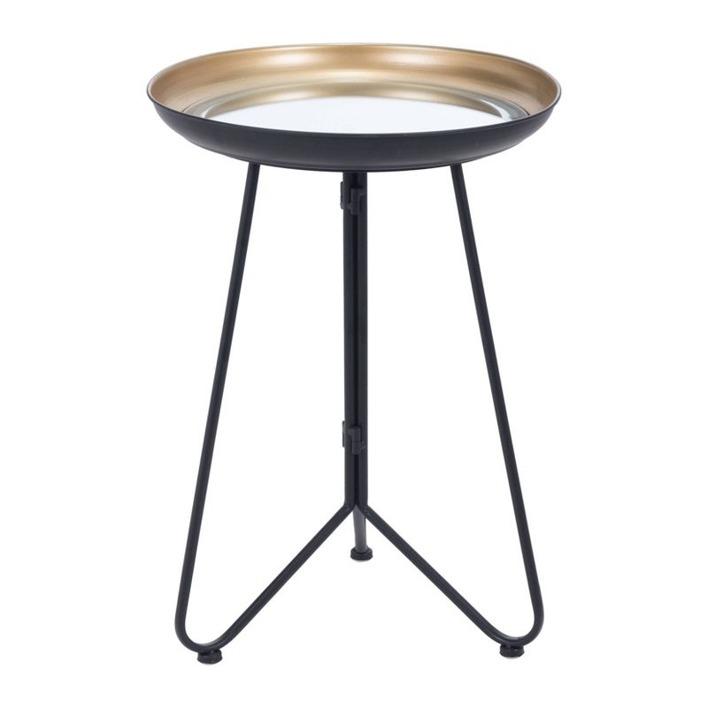 Flint Accent Table Gold/Black - ZM Home, 4 of 10