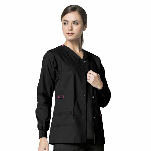 Wink Women's Constance Snap Jacket, Black, 3x : Target