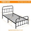 Yaheetech Iron Platform Bed Frame with High Headboard and Footboard - 3 of 4