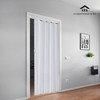 LTL Home Products Via 36" x 80" Vinyl PVC Panel Single Folding Door with Flexible Hinges for Home and Office Interiors, White - 4 of 4