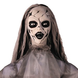 5 Ft. 6" Animated Standing Cracked Face Woman Halloween Decoration - 1 of 2