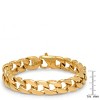 Steeltime Men's stainless steel link bracelet. Color Options: Silver, Gold - 3 of 4