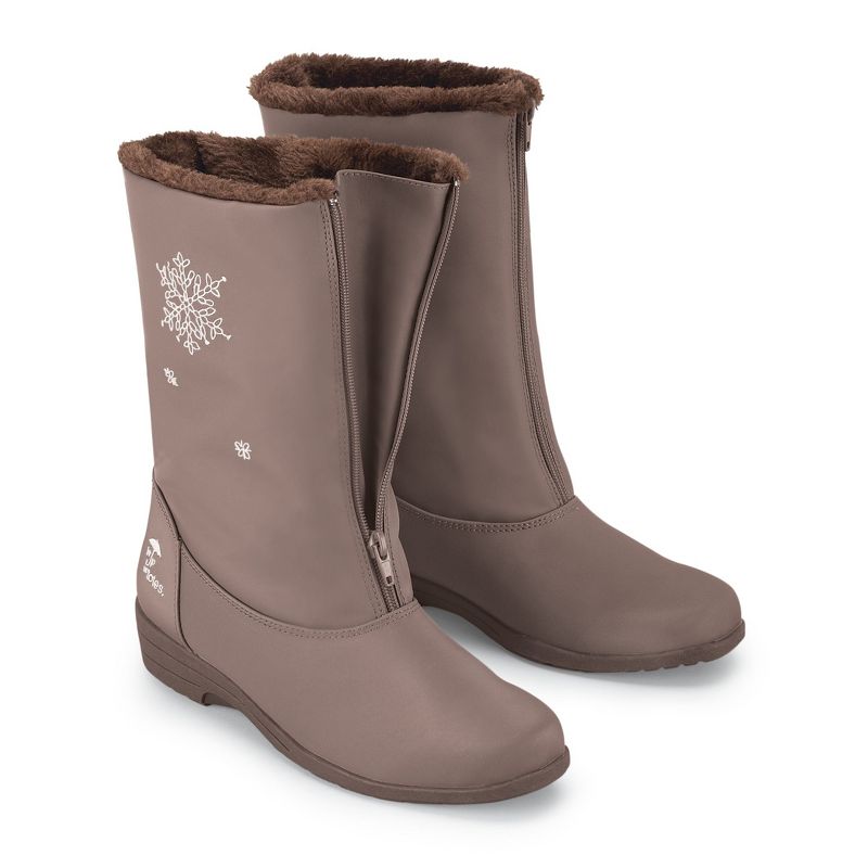 Collections Etc Totes Snowflake Boot Wide Widths, 1 of 5