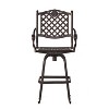 Avon Set of 2 Cast Aluminum Patio Barstool - Copper - Christopher Knight Home - image 4 of 4