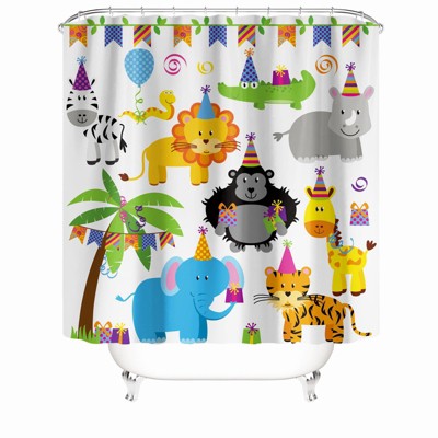 Zoo Shower Curtains for Bathroom Waterproof Fabric Bath Curtain Durable Soft Stylish Bathroom Decor 72x72 Inch