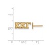 Black Bow Jewelry 14k Yellow Gold Plated Sterling Silver Kappa Kappa Gamma Greek Life Stud Earrings - 2 of 3