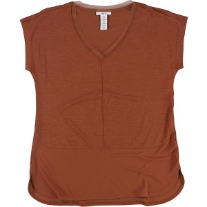 bar III Womens Mixed Media Basic T-Shirt - 1 of 2