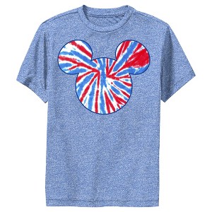 Boy's Disney Mickey and Friends Americana Tie Dye Performance Tee - 1 of 4