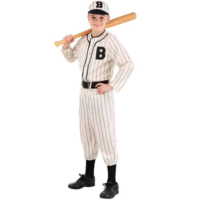 HalloweenCostumes.com Vintage Boy's Baseball Costume, 2 of 4