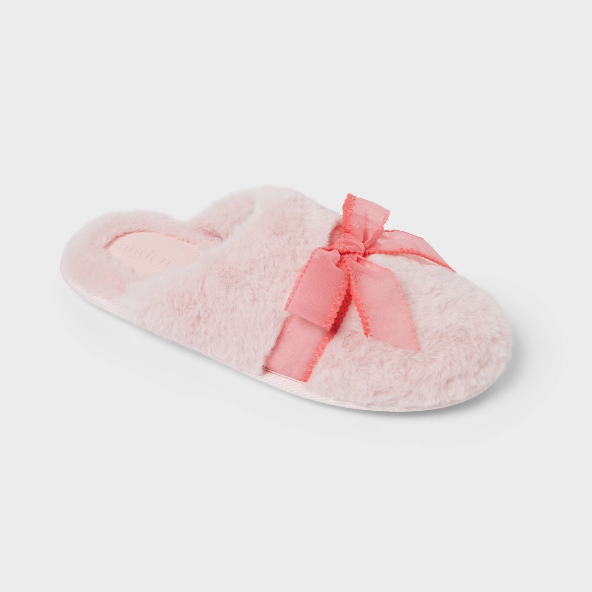 Women's Mimi Pink Bow Scuff Slippers - Auden™ Light Pink S