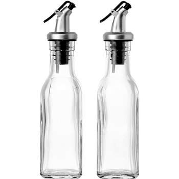 Juvale Juvale Set of 2, Oil and Vinegar Cruet Dispenser Set, Glass Bottles for Olive Oil, Small Oil Dispenser, 150 ml each