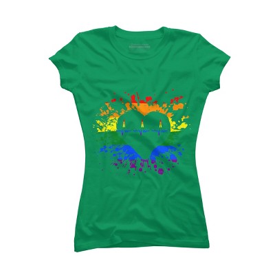 Adult Design By Humans Pride Heartbeat EKG Splatter By LegatoTendo T-Shirt