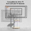 Minimalist Mobile TV Floor Stand Height Adjustable TV Mount Bracket with Shelves & Invisible Wheels & Max Load of 60KG for 40-75 Inch TVs - 4 of 4