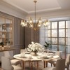 LNC Afmean Modern  Luxury  Glass Chandelier/Island Pendant Lights,Gold and Smoked Glass,17in/35.4in/41/5in - 4 of 4