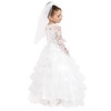 Dress Up America Bridal Gown Costume for Toddler Girls - Bride Dress Up Set - 3 of 4