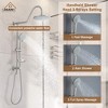 CASAINC 10'' Wall Mounted Exposed Round Shower System with Handheld Sprayer & Slide Bar, Brushed Nickel - 3 of 4