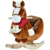 Qaba Kids Ride-On Rocking Horse Toy Rocker with Fun Song Music & Soft Plush Fabric for Children 18-36 Months - 4 of 4