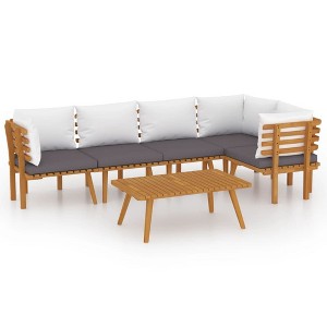 vidaXL Patio Lounge Set Sectional Sofa Set with Cushions Solid Wood Acacia - 1 of 4