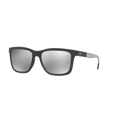 Armani Exchange Ax4045s 56mm Male Rectangle Sunglasses Mirror Silver Lens :  Target