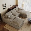 MAYEERTY 106" Modular Sofa Camel - 106" Camel Modular, Corduroy, No Assembly, Fits Bedroom/Apartment - 2 of 4