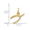 Black Bow Jewelry 14k Yellow Gold 3D Wishbone Charm or Pendant, 16mm (5/8 inch) - 4 of 4