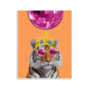 Stupell Industries Disco Tiger with Crown Wall Plaque Art - 1 of 4