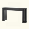 KIGFTSOD Long Oak Veneer Console Table with Curved & Straight Line Design, Behind the Couch Farmhouse Table for Entrance Hallway Living Room - 3 of 4