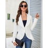Coolmee Womens Casual Blazer Long Sleeve Open Front Ruffle Work Office Cardigan Jackets - 4 of 4