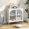 NicBex Sideboard Cabinet with Adjustable Shelves Modern Boho Buffet Storage Cabinet with 2 Glass Doors  for Entryway,Living Room - 2 of 4