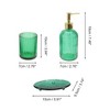 Unique Bargains Reusable Vertical Stripes Bathroom Accessories Kit 1 Set - 2 of 4