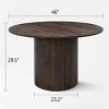 46'' KD Manufactured Wood Foild with Grain Paper Round Top Pedestal Dining Table-Maison Boucle - 4 of 4