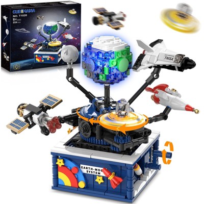 Cubimana Planet Building Block Set, Rotatable Earth Exploration Educational Toys for Kids Aged 8+