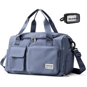 Small Gym Bag for Women, Travel Duffle Bag Carry On Weekender Bag with Shoe Compartment - 1 of 4
