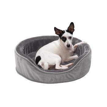 FurHaven Plush & Velvet Oval Dog Bed