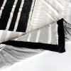 Slickblue Enjoy Life Patchwork with Comfortable Stripes Design Blanket, 61x86.6 inches, Faux Fur Front, Plush Back - 3 of 3