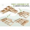 AMERLIFE 3-Tier Raised Garden Bed, 28" Deep Cedar Planter with Legs, Baseboard, Drain Hole - 2 of 4