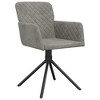 vidaXL Swivel Dining Chairs, 2 Pcs, Light Gray Velvet - 4 of 4