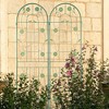 4 Pack Metal Garden Trellis 71" x 19.7" Rustproof Trellis for Climbing Plants Outdoor Flower Support, Green - 3 of 4