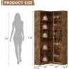 71.8" Black Corner Bookcase, Farmhouse L-Shaped 5-Tier Bookshelf with Storage - 3 of 4