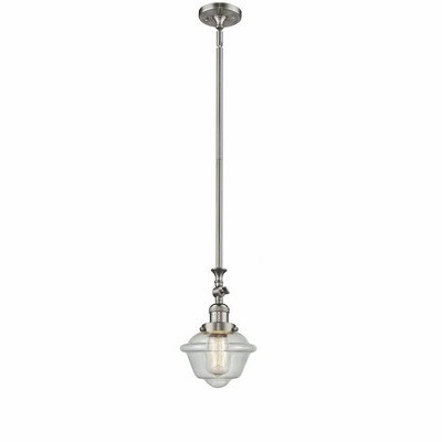 Oxford - 1 Light Stem Hung Tiltable Mini Pendant In Traditional Style-12 Inches Tall and 7.5 Inches Wide