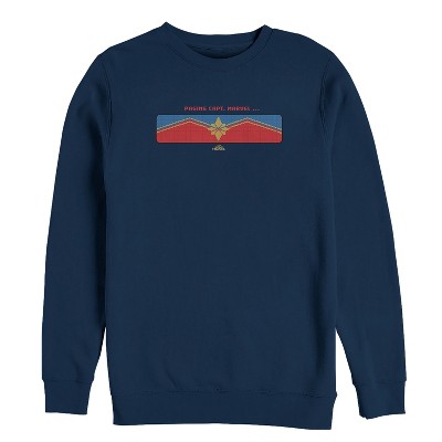 Men's Marvel Captain Marvel Pixelated Pager Screen Sweatshirt