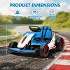 coucheta  Go Kart, Electric Drift Kart Car with Adjustable Seat, 24V 7Ah Outdoor Ride On Toy, 2 * 200W Motor, 8.1 MPH, LED Lights - 4 of 4