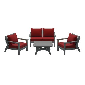 WestinTrends Avalon Outdoor 5-Piece Modular Sectional Patio Furniture Sofa Set - 1 of 4