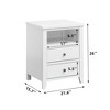 WhizMax White Nightstand, Bedside Table with 2 Drawers, Storage Shelf, Adjustable Colors Led Lights, Modern Nightstand for Bedroom, Living Room, Dorm - 3 of 4