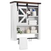 Kitchen Storage Cabinets with Sliding Barn Door & Adjustable Shelf, Wall Mounted, Storage Cupboard - 2 of 4