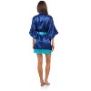 Ashford & Brooks Women's Satin Lace Short Duster Robe - 4 of 4