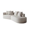 112'' Oversized Modular Sectional Sofa with Chenille Upholstery, 4-Seater Deep & Wide Couch with Curved Design, Free Combination Sofa for Living Room - 3 of 4