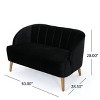 NicBex 50 Inch Loveseat Sofa Mid-Century Comfy 2 Seater Couch with Wood Legs for Living Room,Apartment - 3 of 4