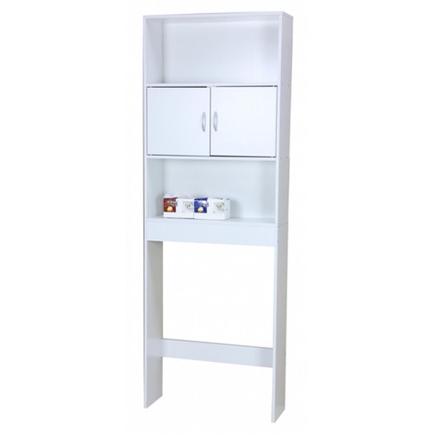 Costway Over The Toilet Storage Cabinet Tall Bathroom Bamboo Shelf Organizer  Space Saver : Target